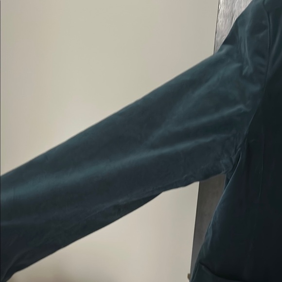 Rafaella Emerald Green Velvet Blazer Classic Tailored Suit Jacket - Picture 3 of 3